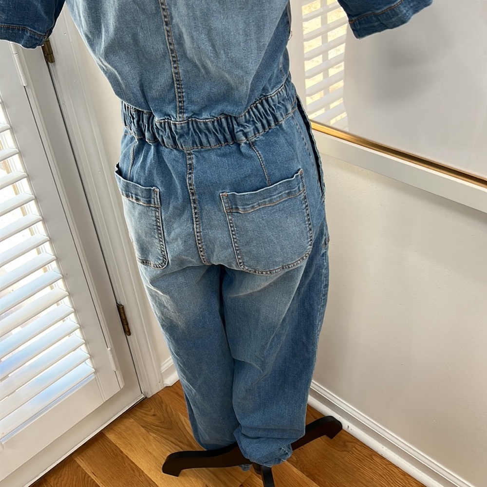 Celebrity Pink Juniors Short Sleeve Denim Stretch Boilersuit, Size XS - Picture 7 of 15